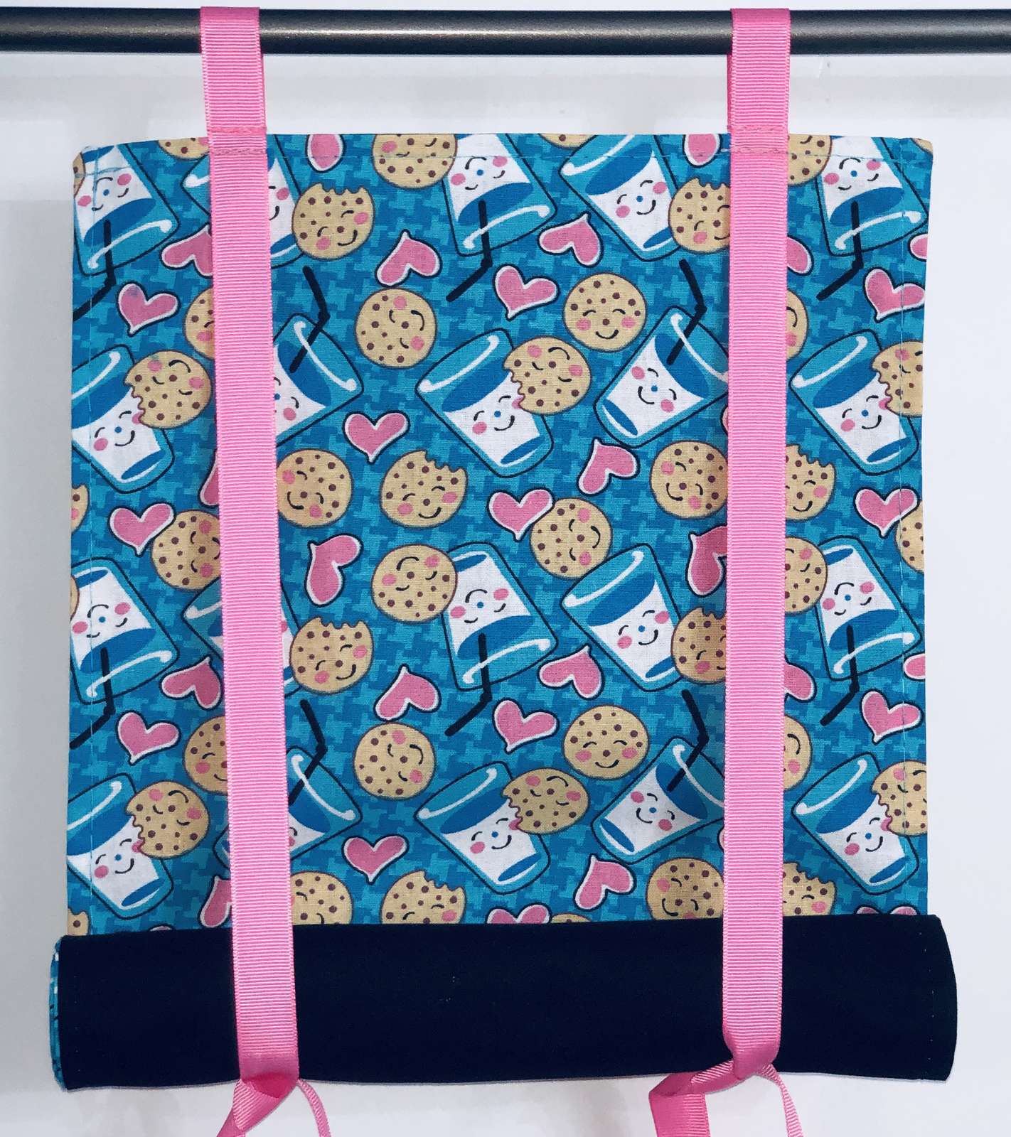 Classroom Door Window Curtain Cookies & Milk Smiles Roll Up Privacy School Panel