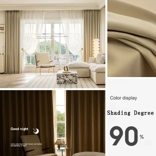 Light Luxury Blackout Curtains Large Area Room Curtain Drape High Shading 90%
