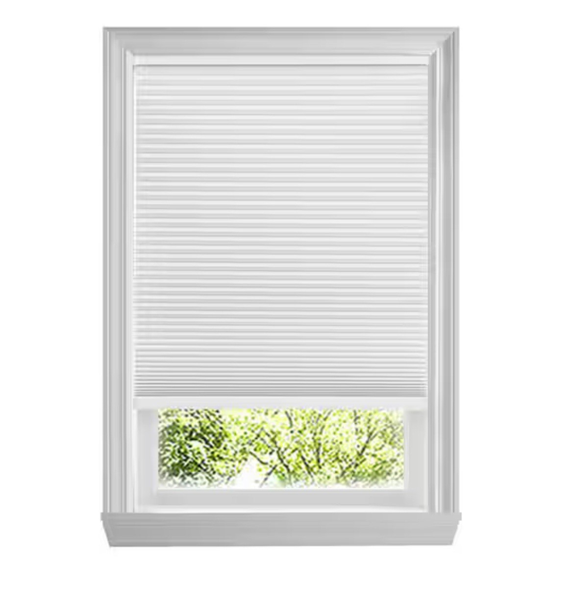 Shadow White Cordless Blackout Cellular Shades for Windows – 23 in. W x 72 in. L