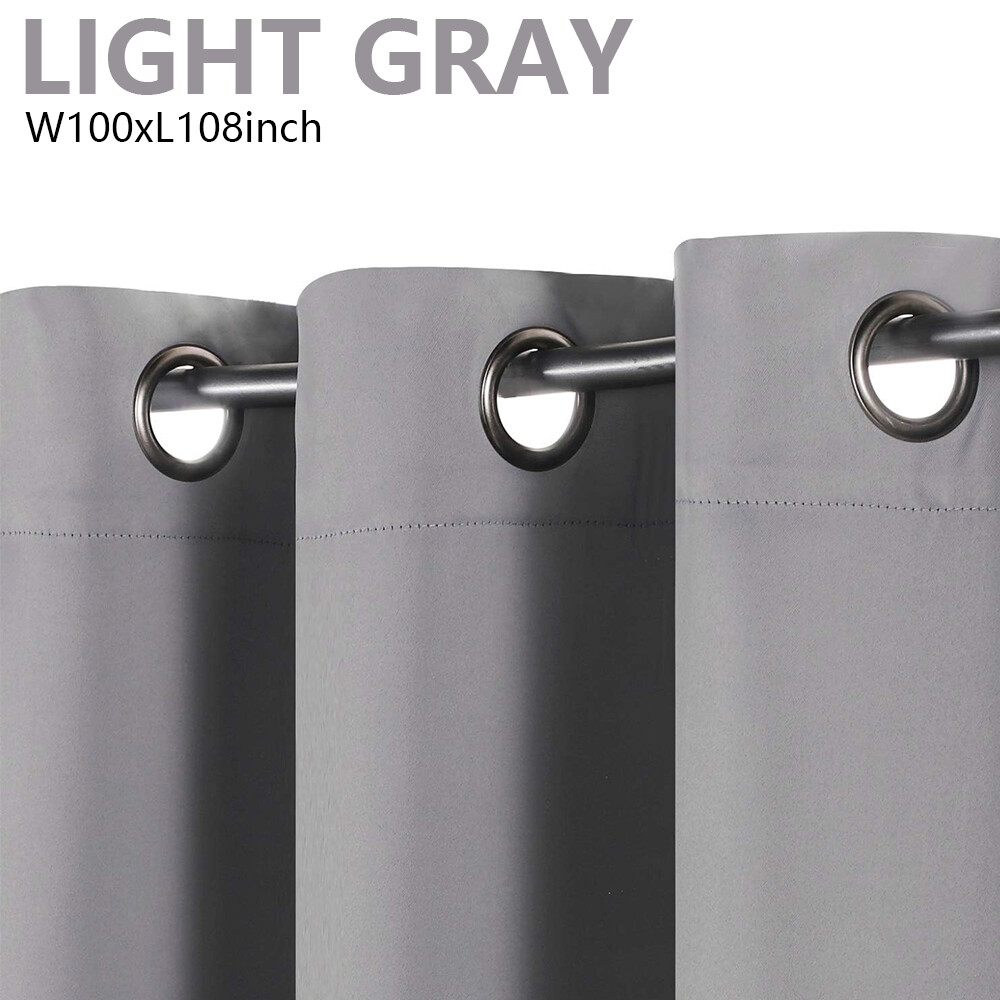 Extra Wide 100 inch Outdoor Curtains for Patio Balcony Curtain Panel Waterproof
