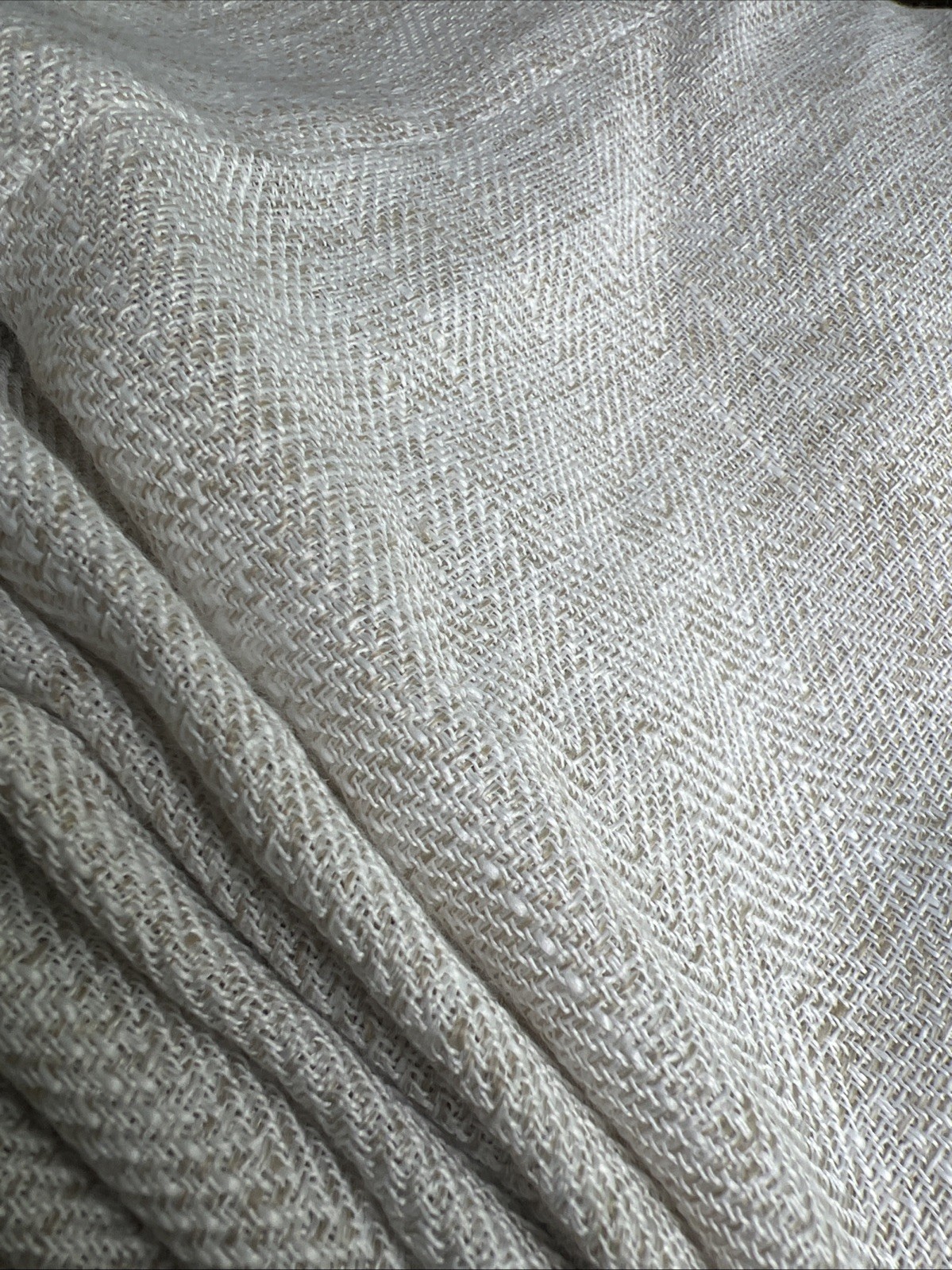 2 Ralph Lauren Curtains Back Tab Panels Linen Look Polyester Natural Beige 54×84