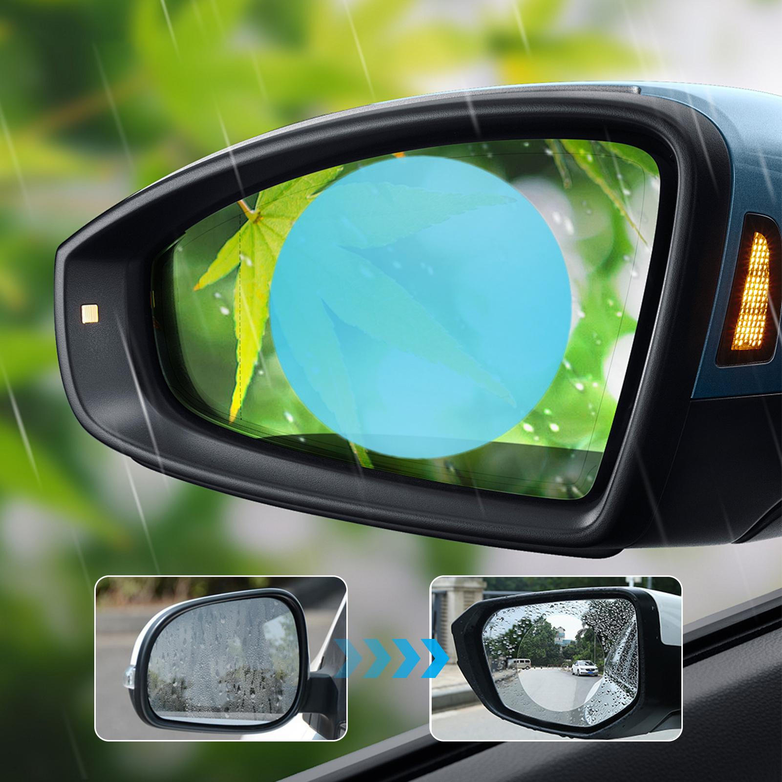 2PCS Anti Fog Mirror Film Car Rearview Mirror Guard Waterproof Rainproof Sticker