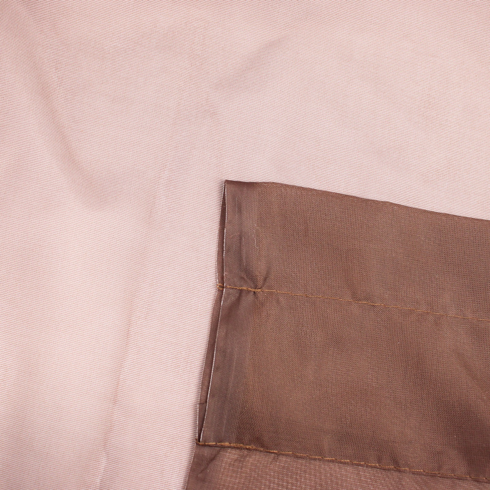 Unbranded Solid Chestnut Brown Color Sheer Curtains Simple 45″ x 60″