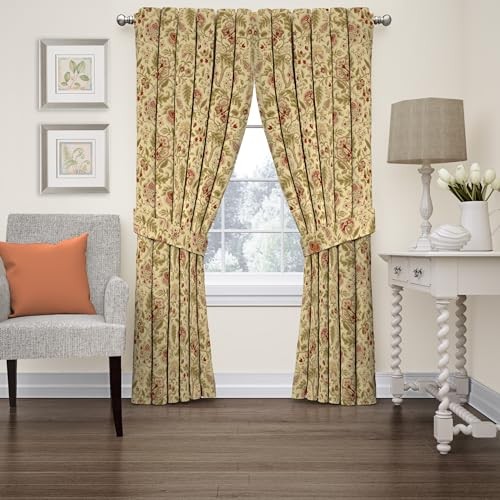 Imperial Dress Window Panel with Tie Back – Antique Design – 52″ X 95″