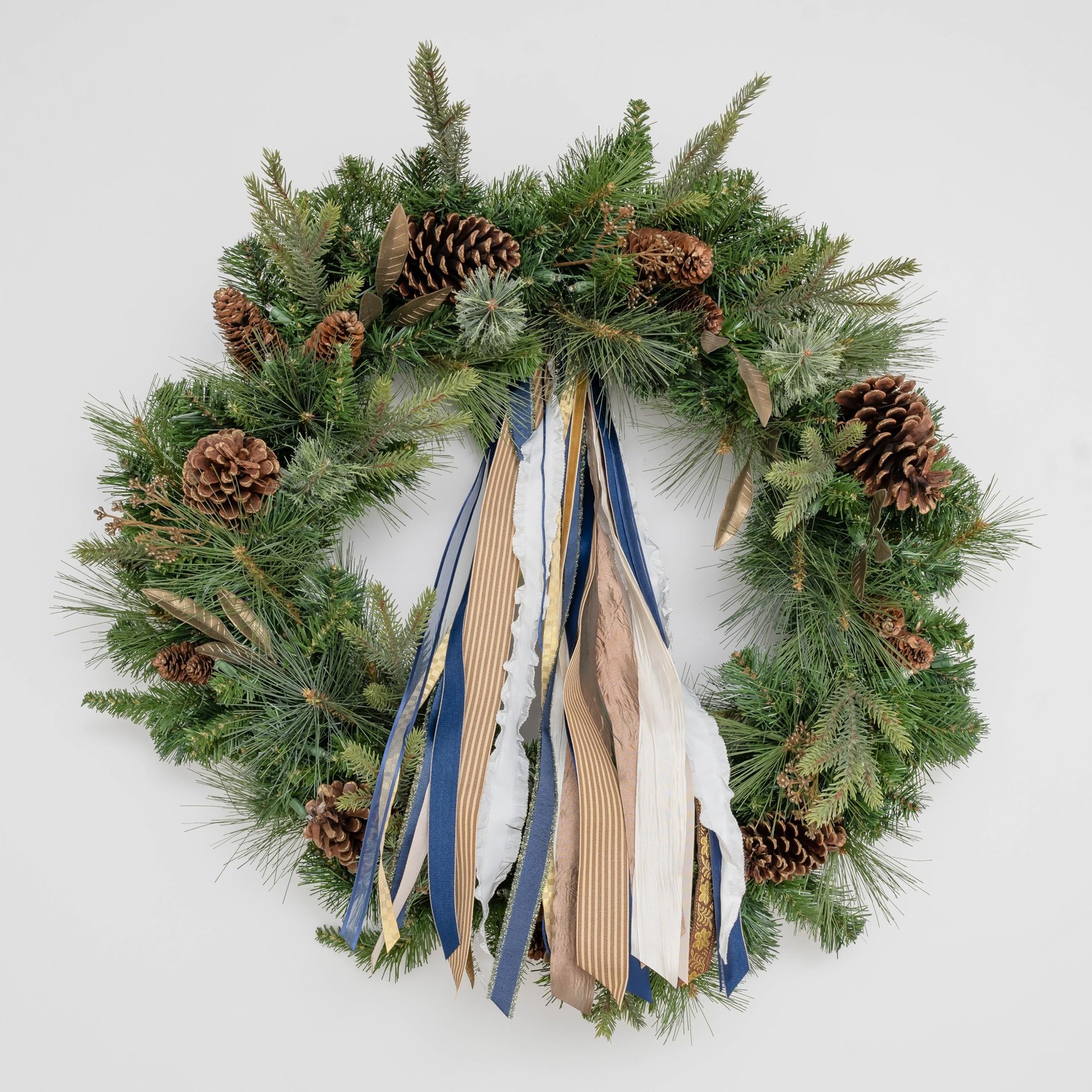 Wreath Ribbon Set – Decorative Bow & Assorted Ribbon for Wreaths – Clip-On Wr…