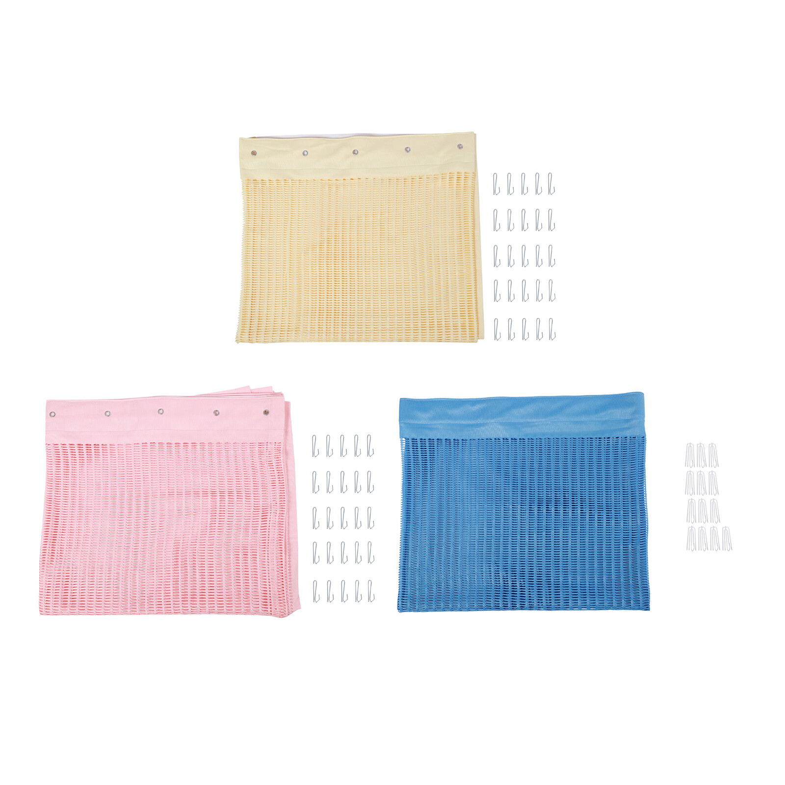 12ft Wide x 8ft Tall Blue/Pink/Beige Room Divider Curtain for SPA School Nursery