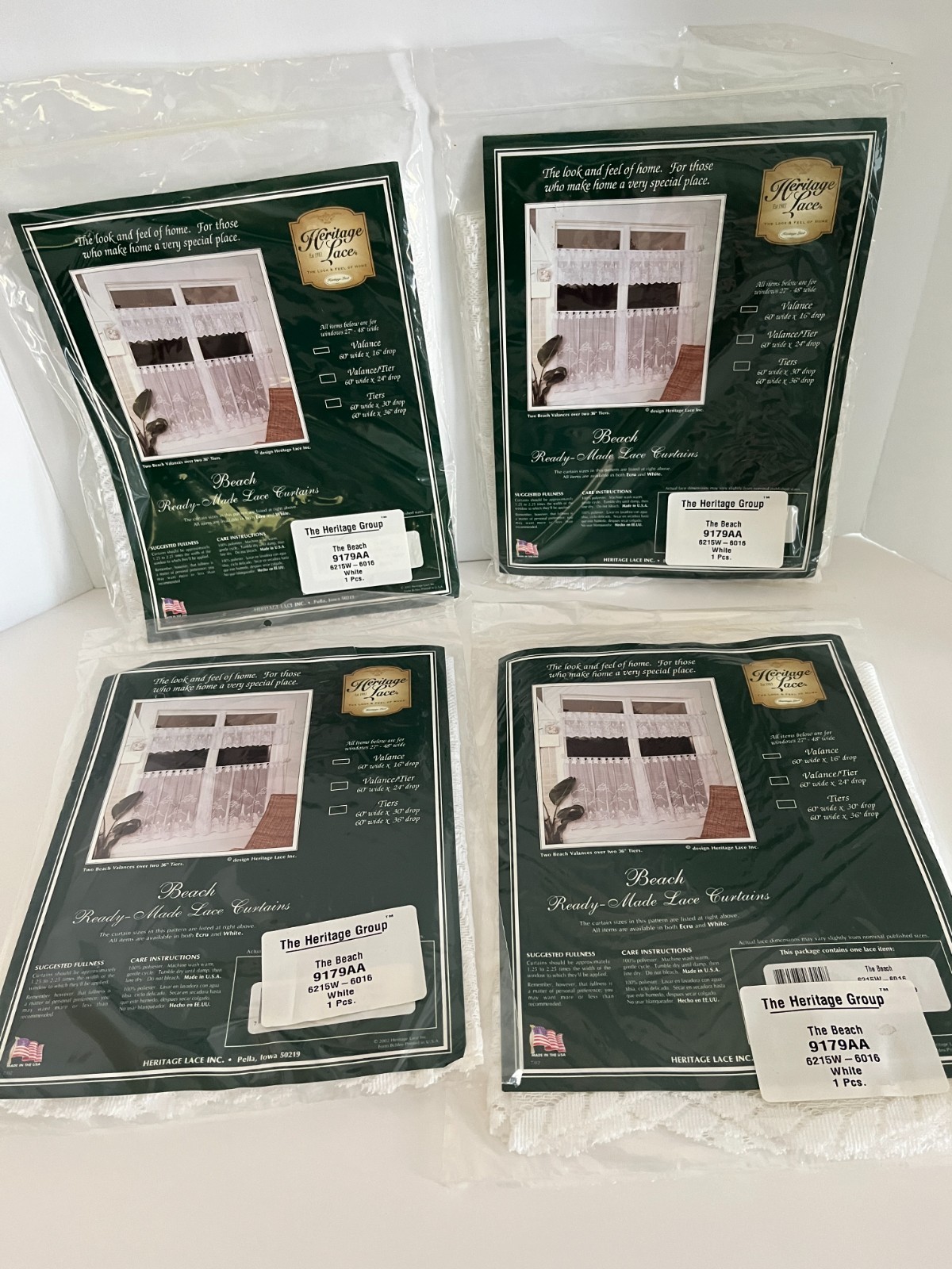 Heritage Lace THE BEACH Valances 60″ x 16″ Lot of 4 NIP