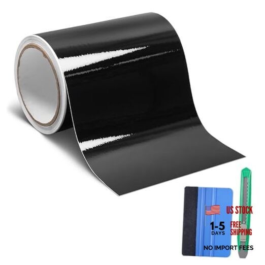 Gloss Black 6inx30ft Vinyl Film Tapes Kit for Cars – Blackout Vinyl Wrap