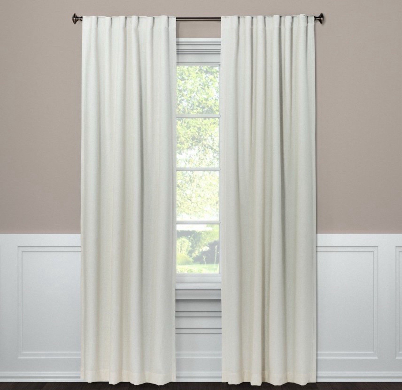 ✨️ 50″x63″ Blackout Aruba Window Curtain Panel WHITE – Threshold T93