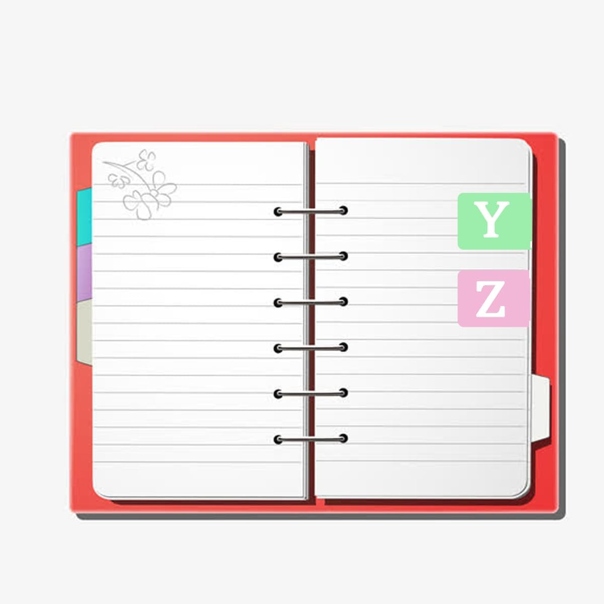 560 Pcs Alphabet a to Z 26 Letters Index File Folder Labels,1.5X1 Inch Multicolo