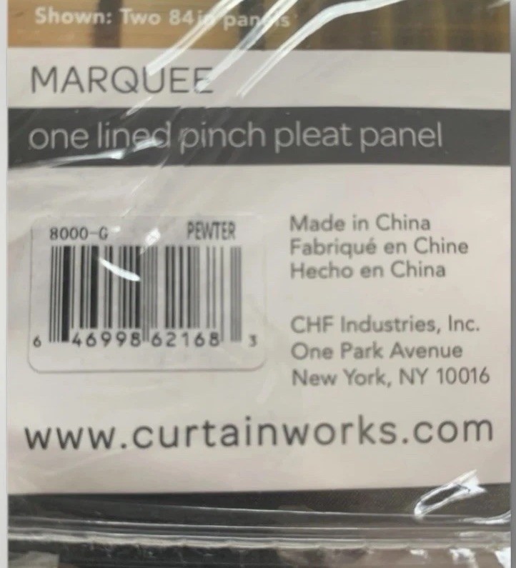 Curtainworks Marquee Pinch Pleated Curtain Panels 30in W x 84in L Set Of 2