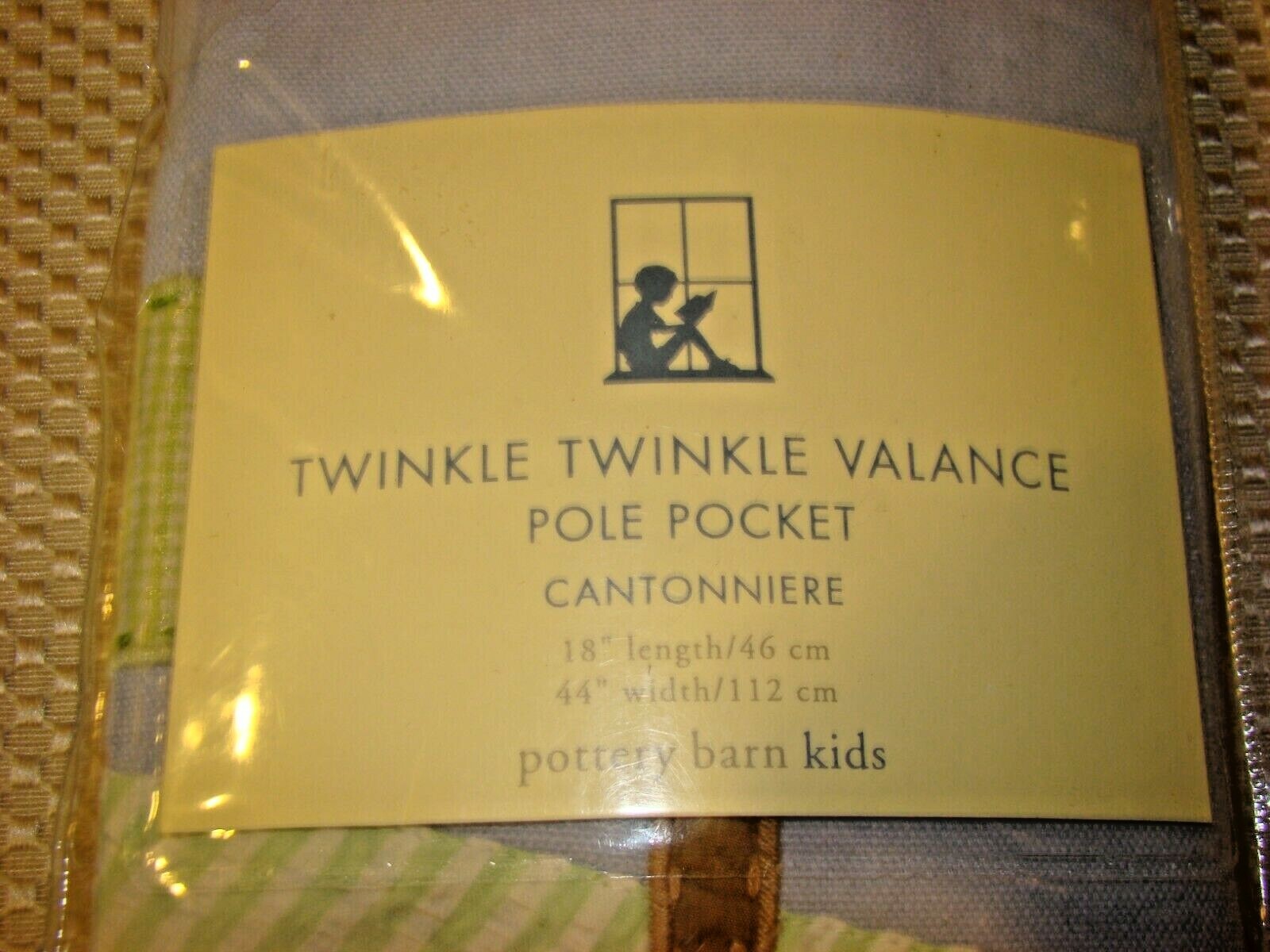 Pottery Barn Kids Twinkle Twinkle Stars Lambs Bunnies Pole Pocket Valance NEW