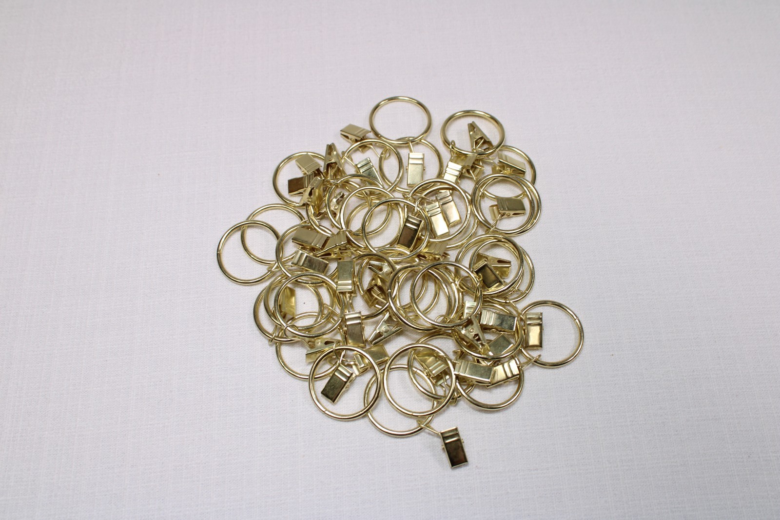 40 Pack Gold Curtain Rings with Clips 1.26″ Fits 1″ Curtain Rod