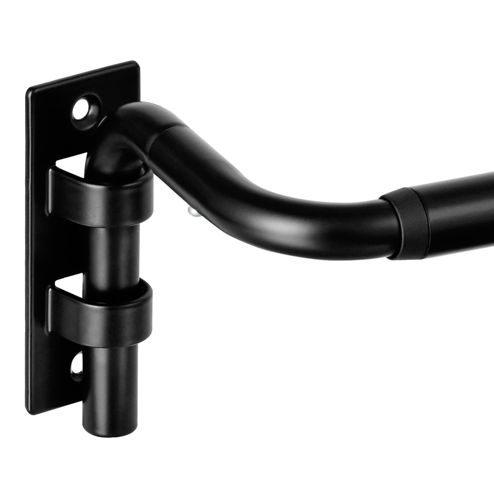 Blackout Curtain rod for windows 48 to 84, Wrap Around Curtain Rods for Bedro…