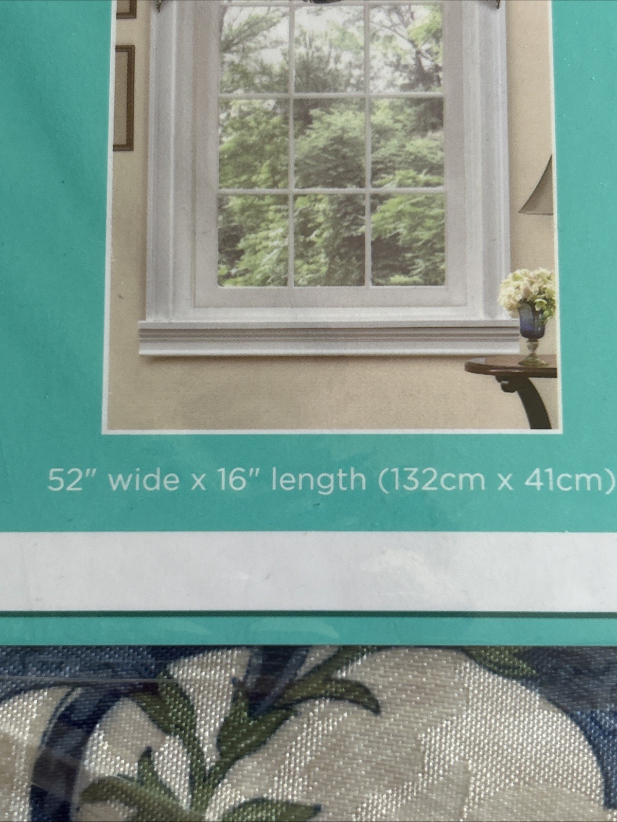 Waverly Navarra Porcelain Scallop Valance 52×16″, Traditions, Blue, 10 Available