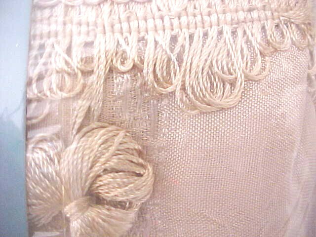 Curtain Panels Attached Valance Gold Satin Stripe Tassel Lot of Two 55 W X 84″