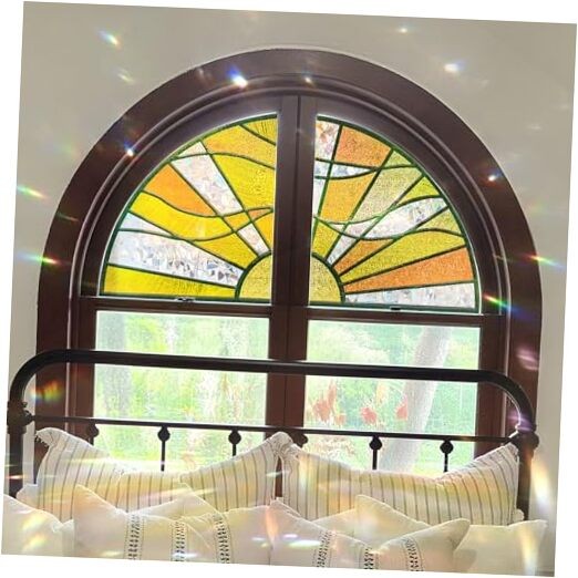 Window Stickers, Stained Glass Window Privacy 17.7″ X 31.5″ Sunshine Catcher