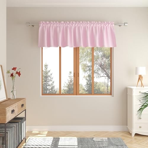 Small Tiers Kitchen Short Small Mini Window 52″W x 18″L (Pack of 1) Pink