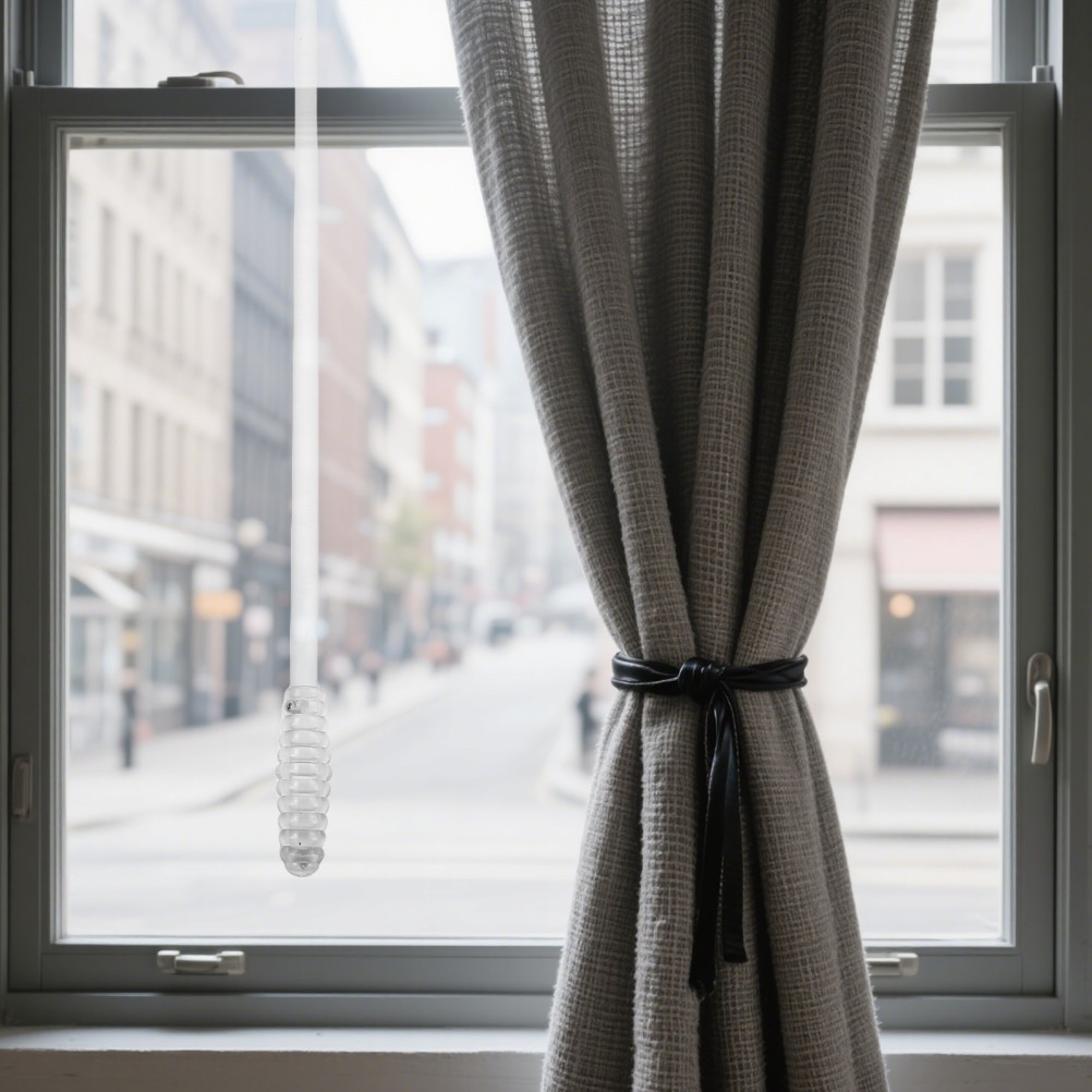 Clear Curtain Pull Rod Wand for Drapes with Elegant Look and Smooth Tilt Control