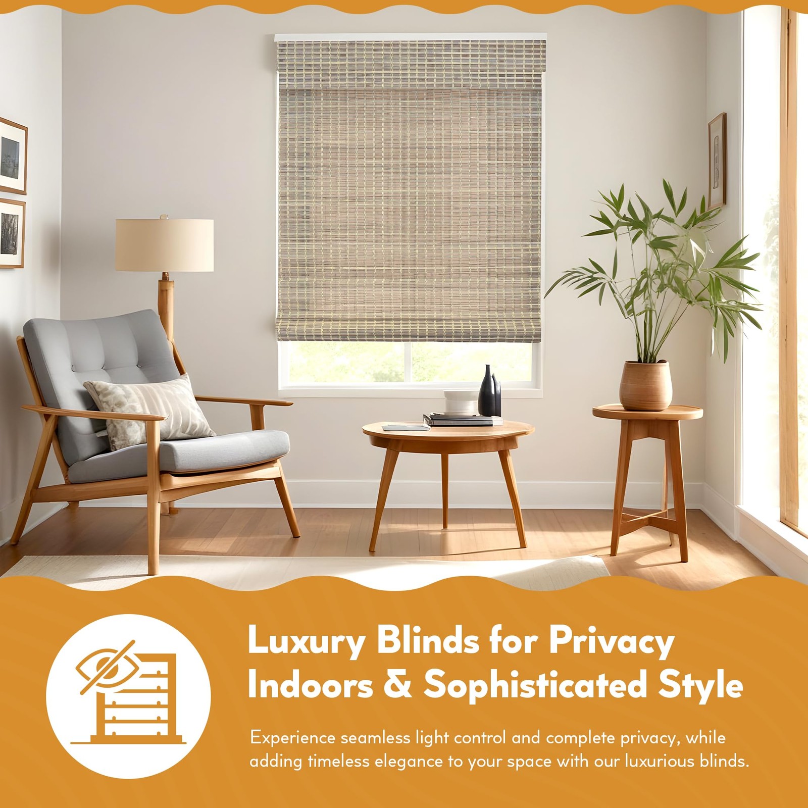 Radiance 2208866E Cordless Roman Shade 46 W X 64 L Driftwood