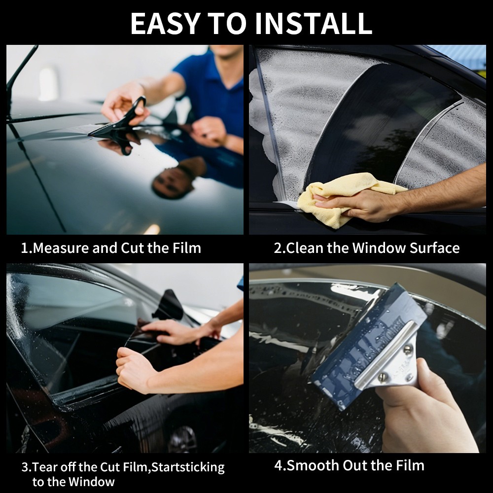 5% 30% 50% Black Window Tint Film Roll for Home, Office, Car, Truck, Auto