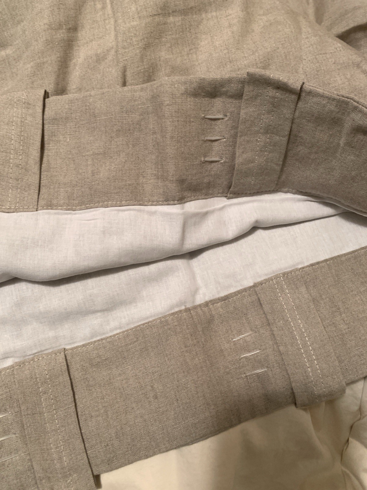 Pottery Barn Belgian Flax Linen 100 X 84”Curtain-Dark Flax NWOT Lined