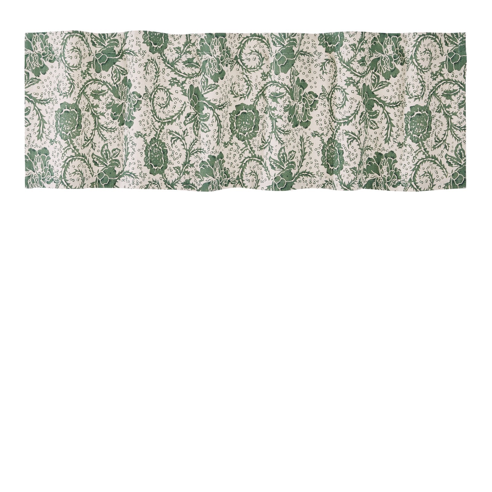Dorset Navy Floral VALANCE 16×60 Country Farmhouse Royal Blue Cotton VHC Brand
