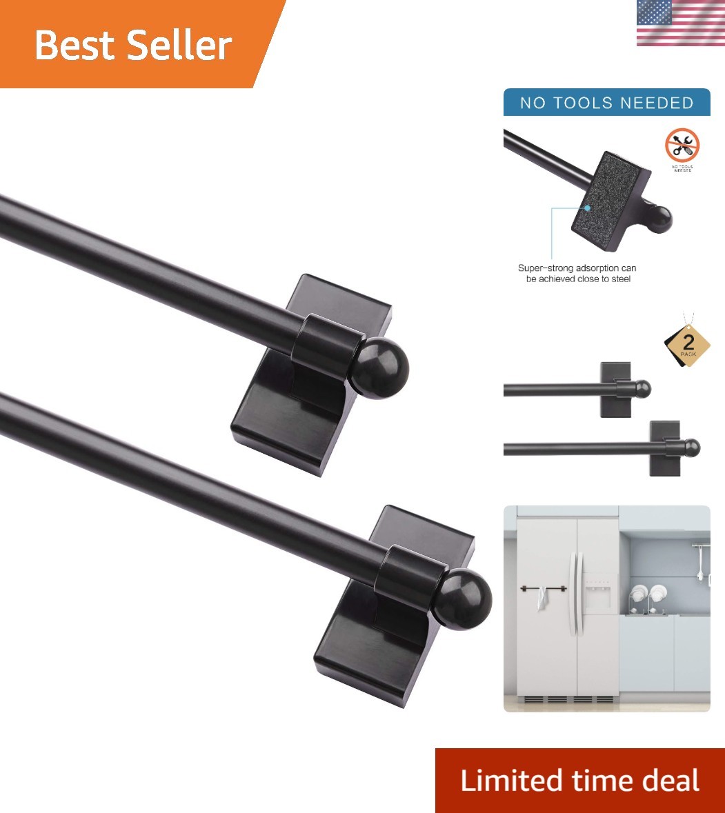 Multi-Use Magnetic Curtain Rods 16-28 Inches – Durable, Tool-Free Installation