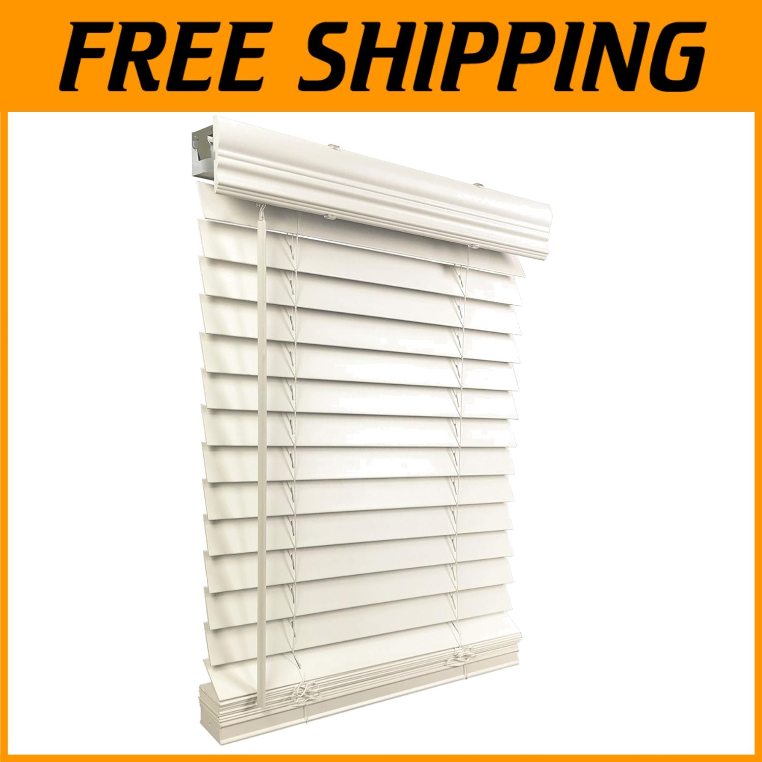 2″ White Cordless Blinds 35×60 – Inside Mount