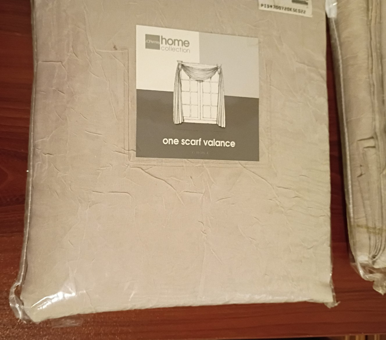 JC Penney Home Collection Set of 2 Tan Sensations 48″ W x 216″ L Scarf Valances