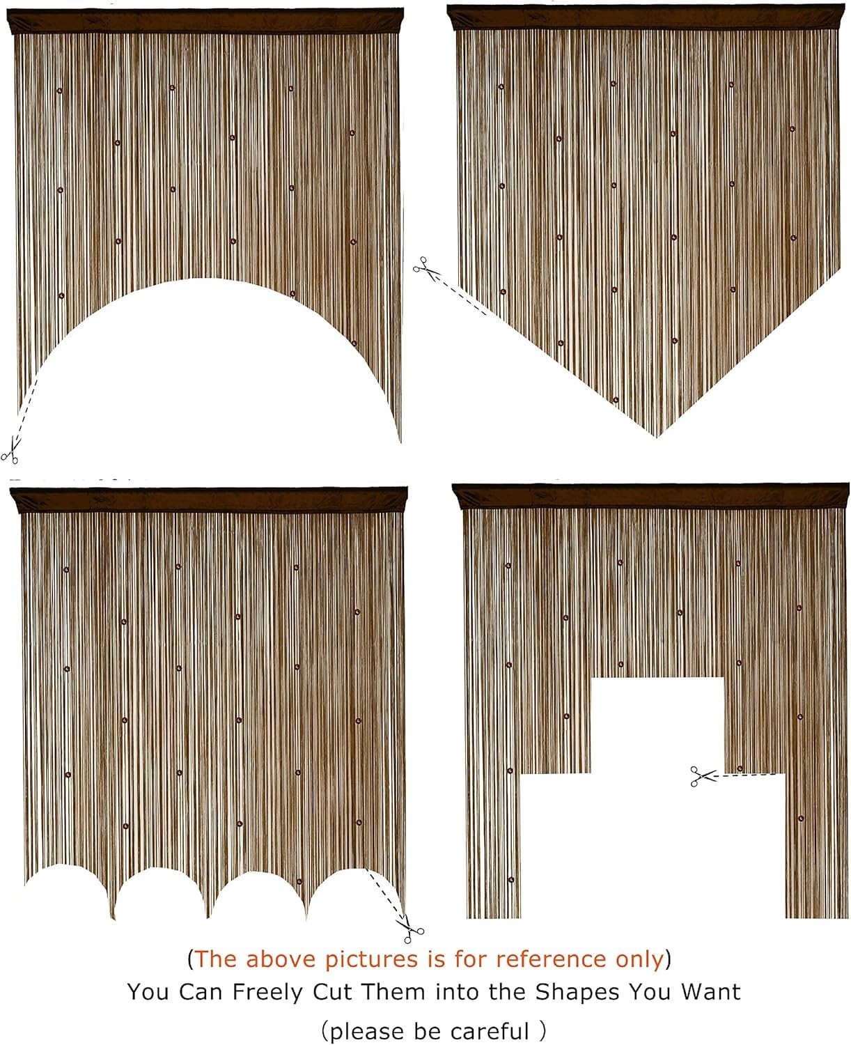 Beaded Curtain Door String Curtains for Doorways Tassels Beads Hanging Fringe Hi