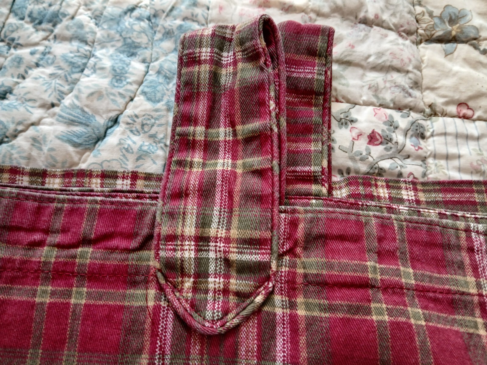 Springs-Red Plaid-100% Cotton Tab Top Drapes and Valances-Really Nice!