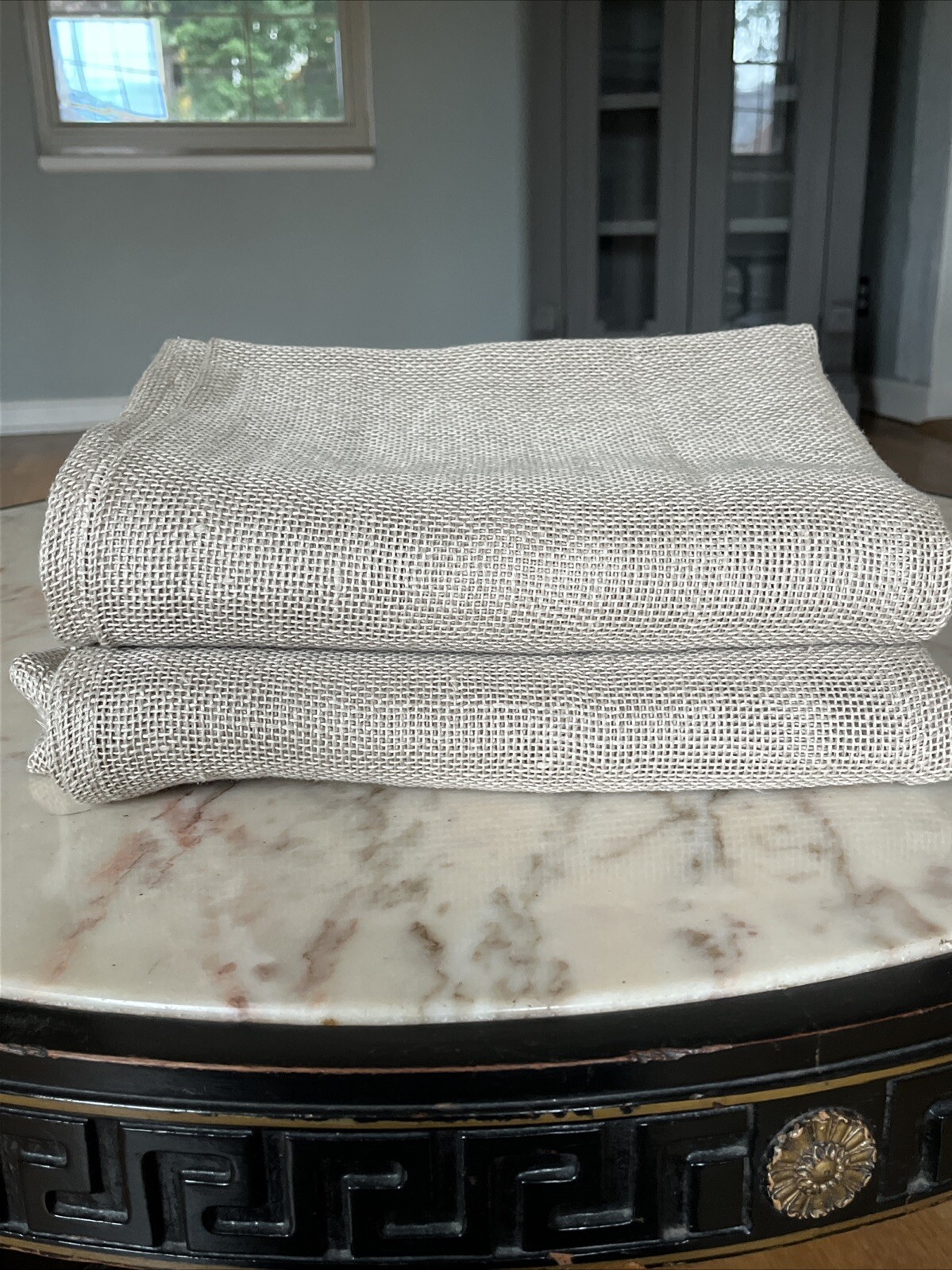 RH Open Weave Sheer Linen Panel – Pair- Color: Linen – 50 X 84 – Listing 2 of 2