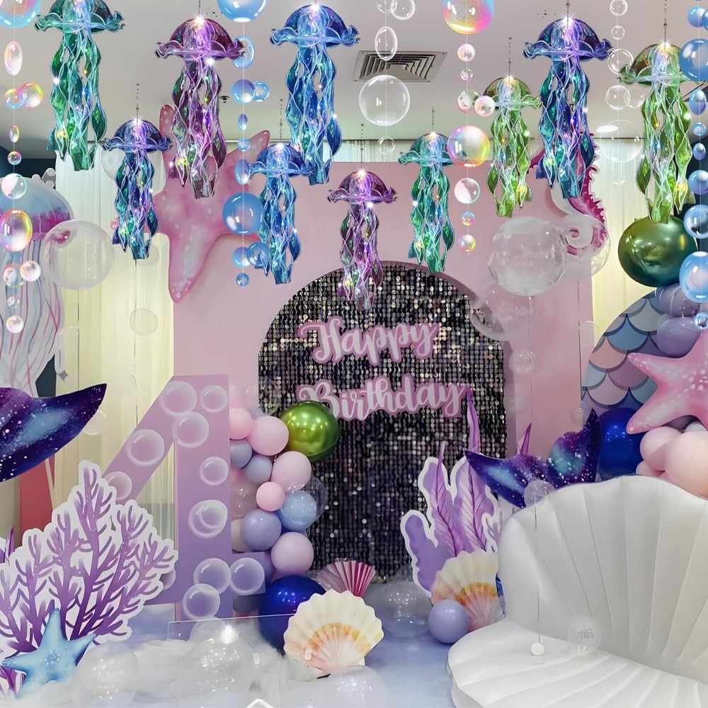 Colorful LED Light Jellyfish Lanterns Party Decoration