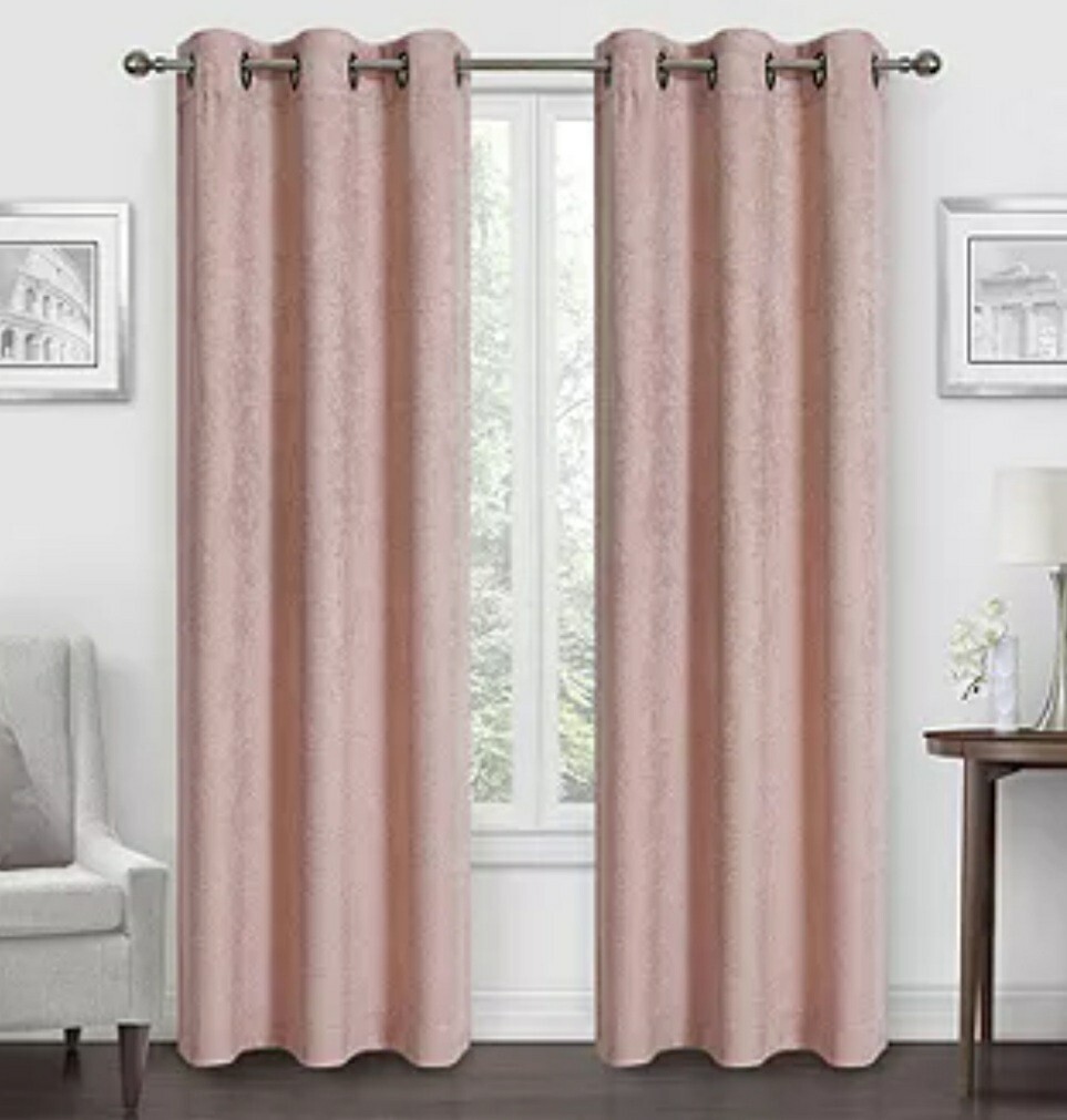 Regal Home Diamond Embossed Rose Blackout Panels Set of 2 Size 38W 84L