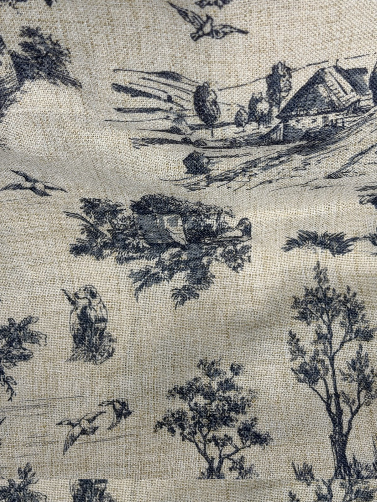 New Envogue French Country Toile Cottage Drapes Curtains 37″ x 96′ Set of 2