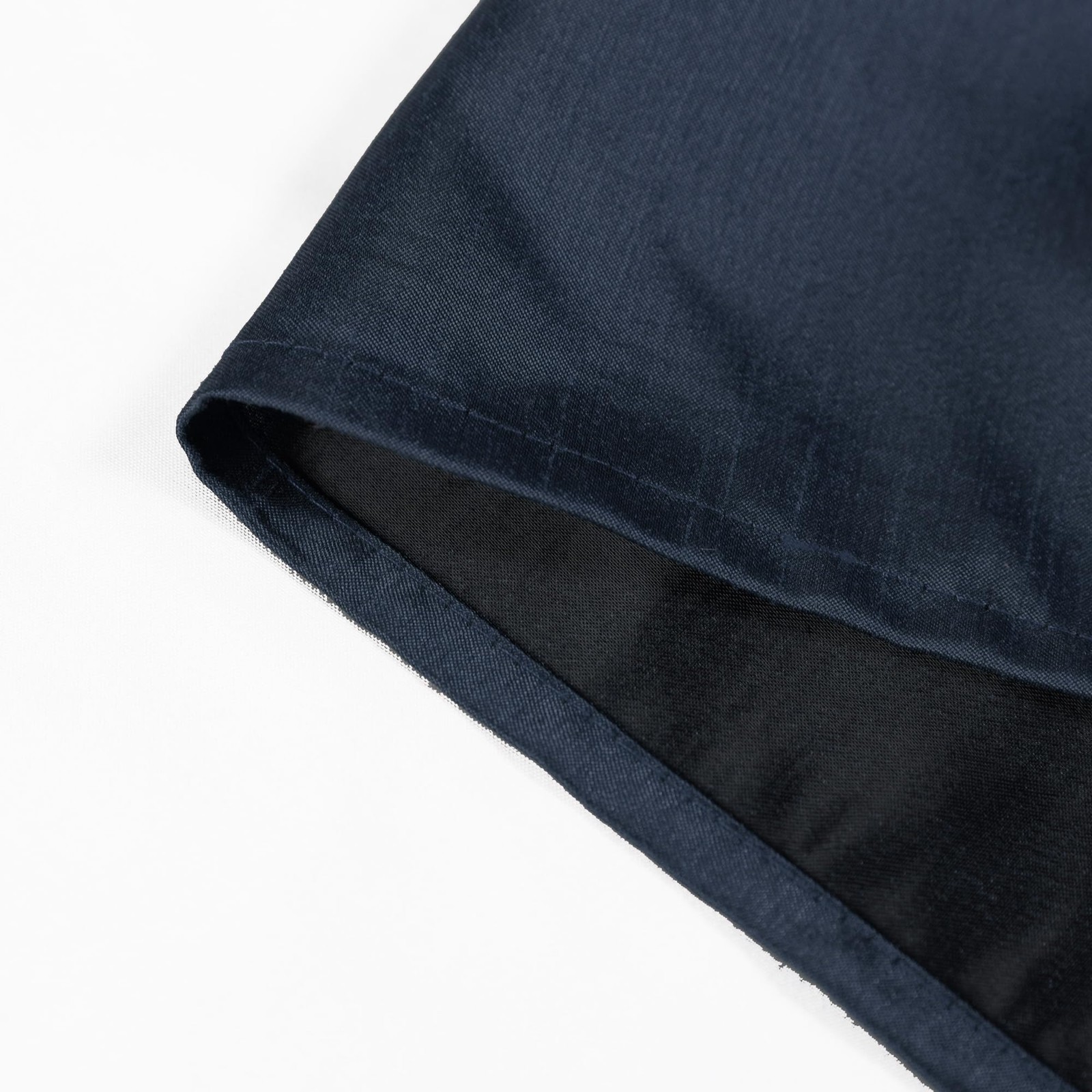 Uptown Navy Blue Valance for Window, Faux Silk Room Darkening Rod Pocket Slub…