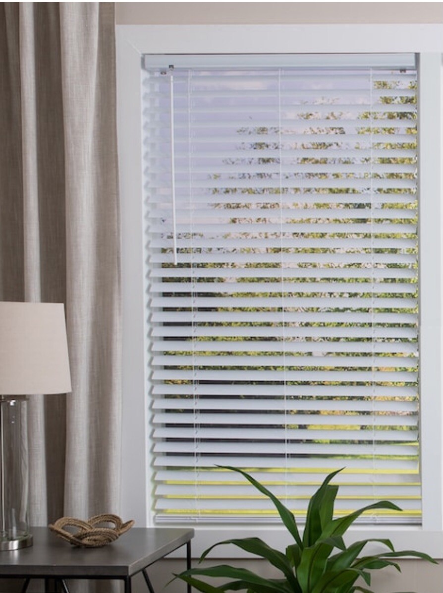 Project Source 2 inch Cordless Room Darkening Premium Blinds White 27″x64″