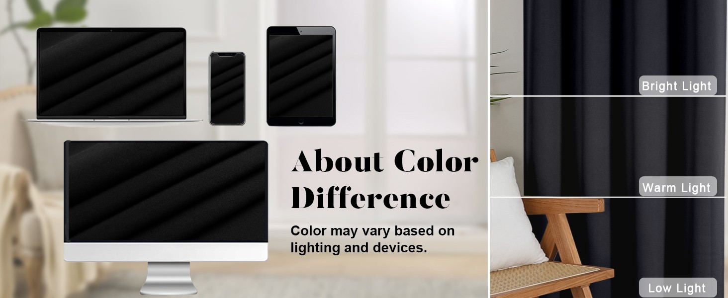 Black Valances for Windows 14 Inch Length, Thermal Blackout Short Curtains,