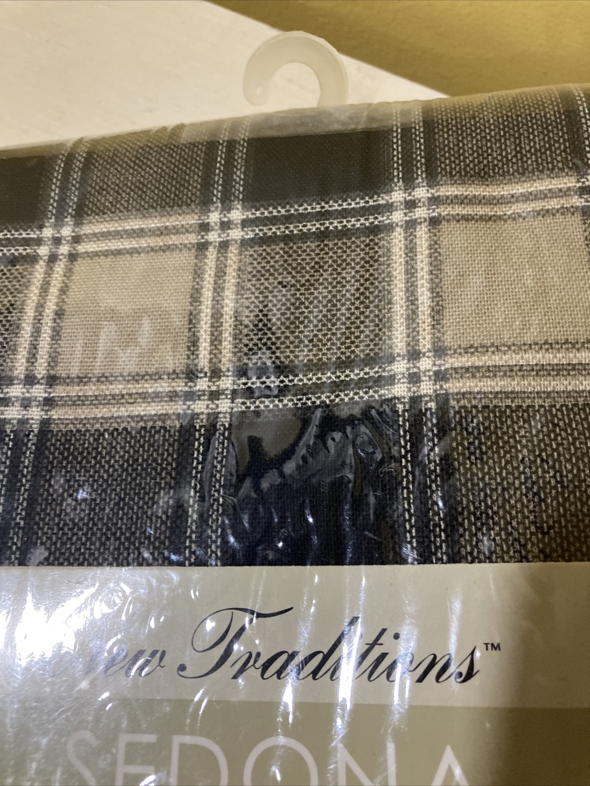 Sedona 100% Cotton Check /Plaid One Tab Top Panel Pair 82”W x84”L