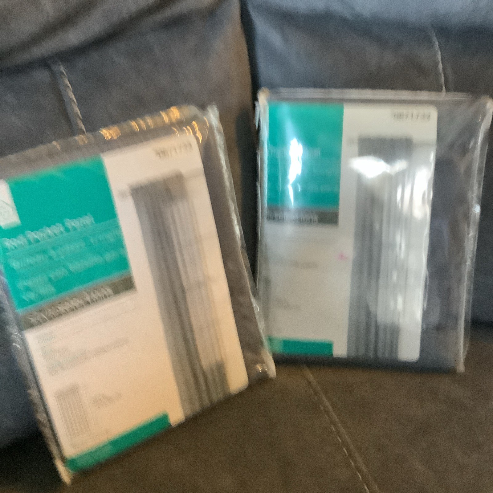 Pair Of Home Rod Pocket Back Tab Panels Blue 50×84”, NIP