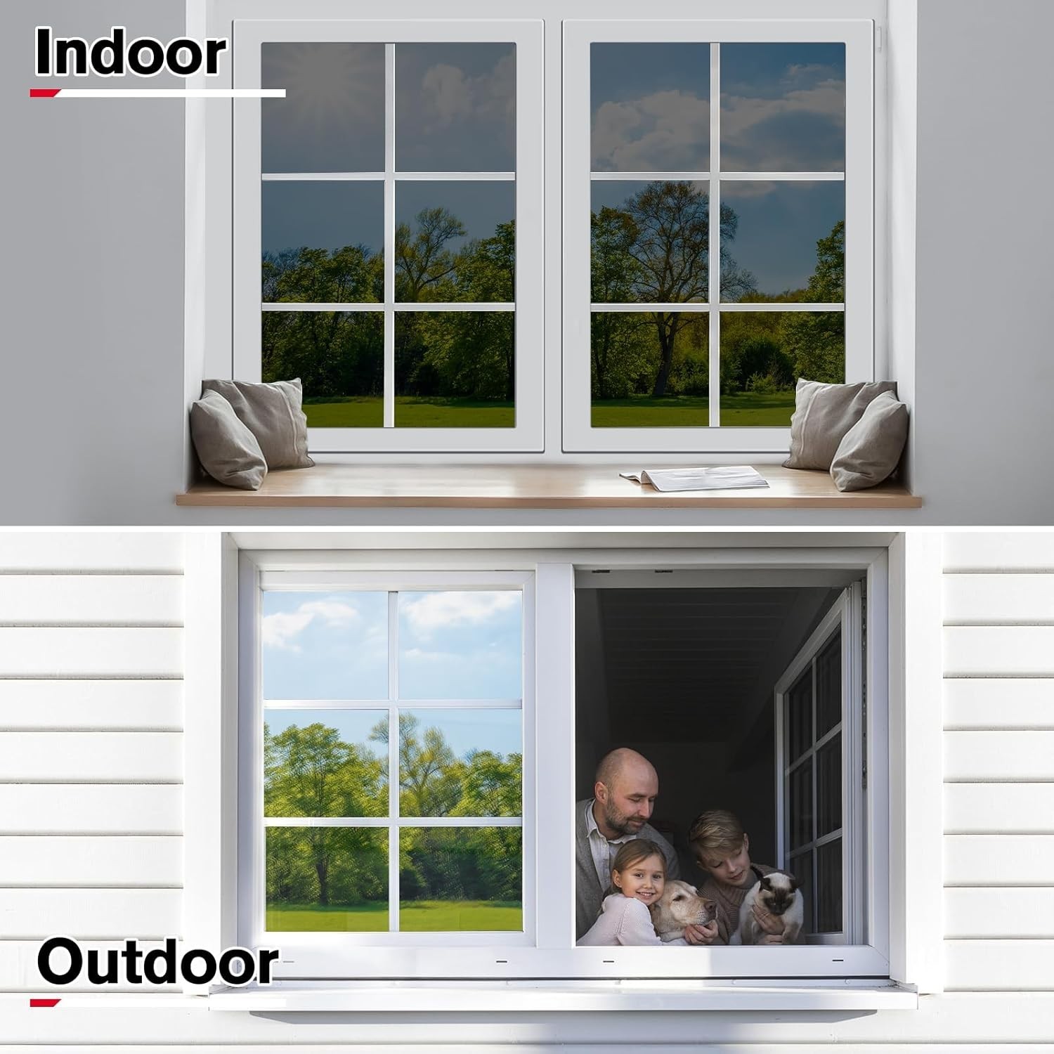 Haton Blackout Window Film Frosted Privacy 23.6″ x 78.7″ Heat Control