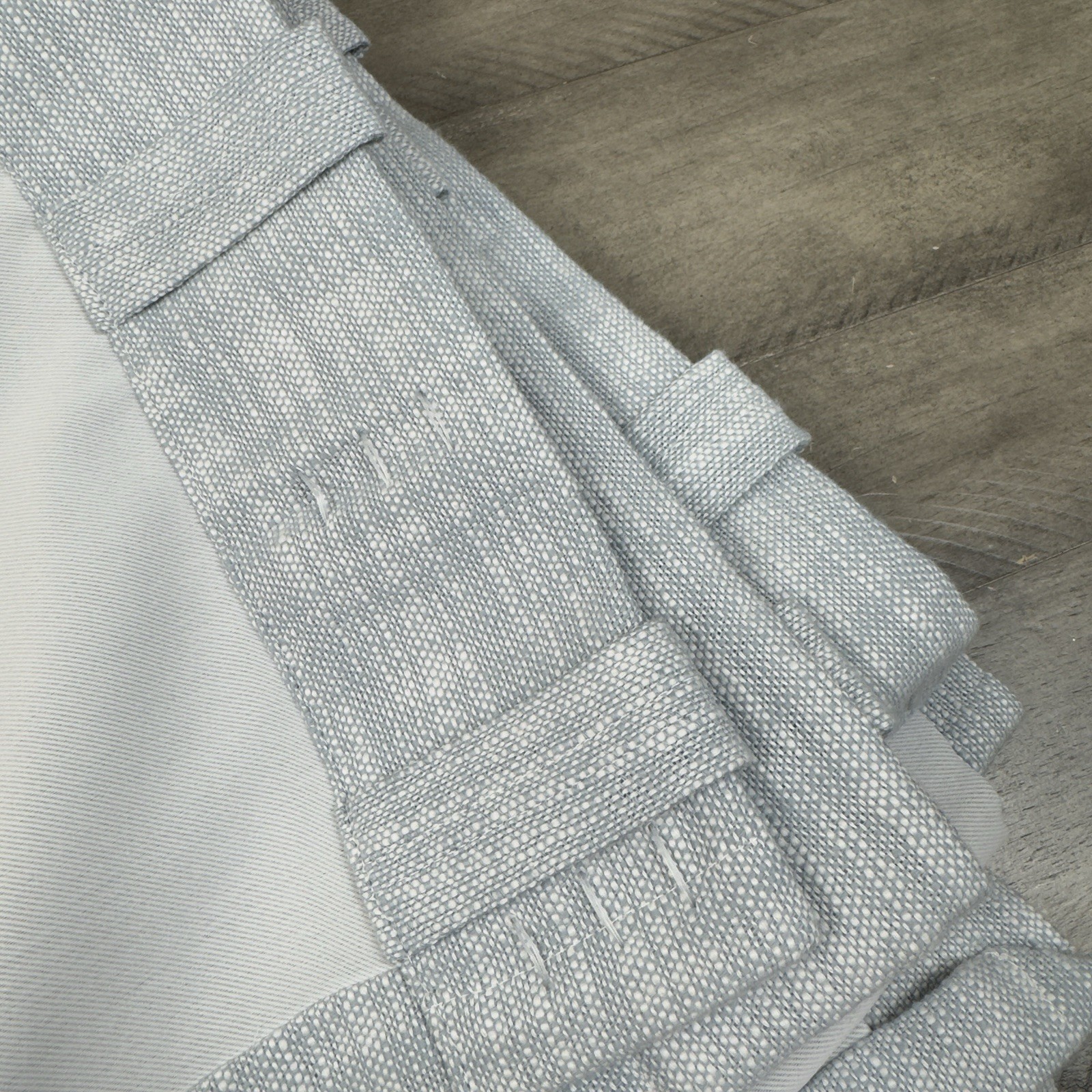 Pottery Barn Seaton Textured Cotton Blackout Curtain 50”x96” Mineral Blue Read