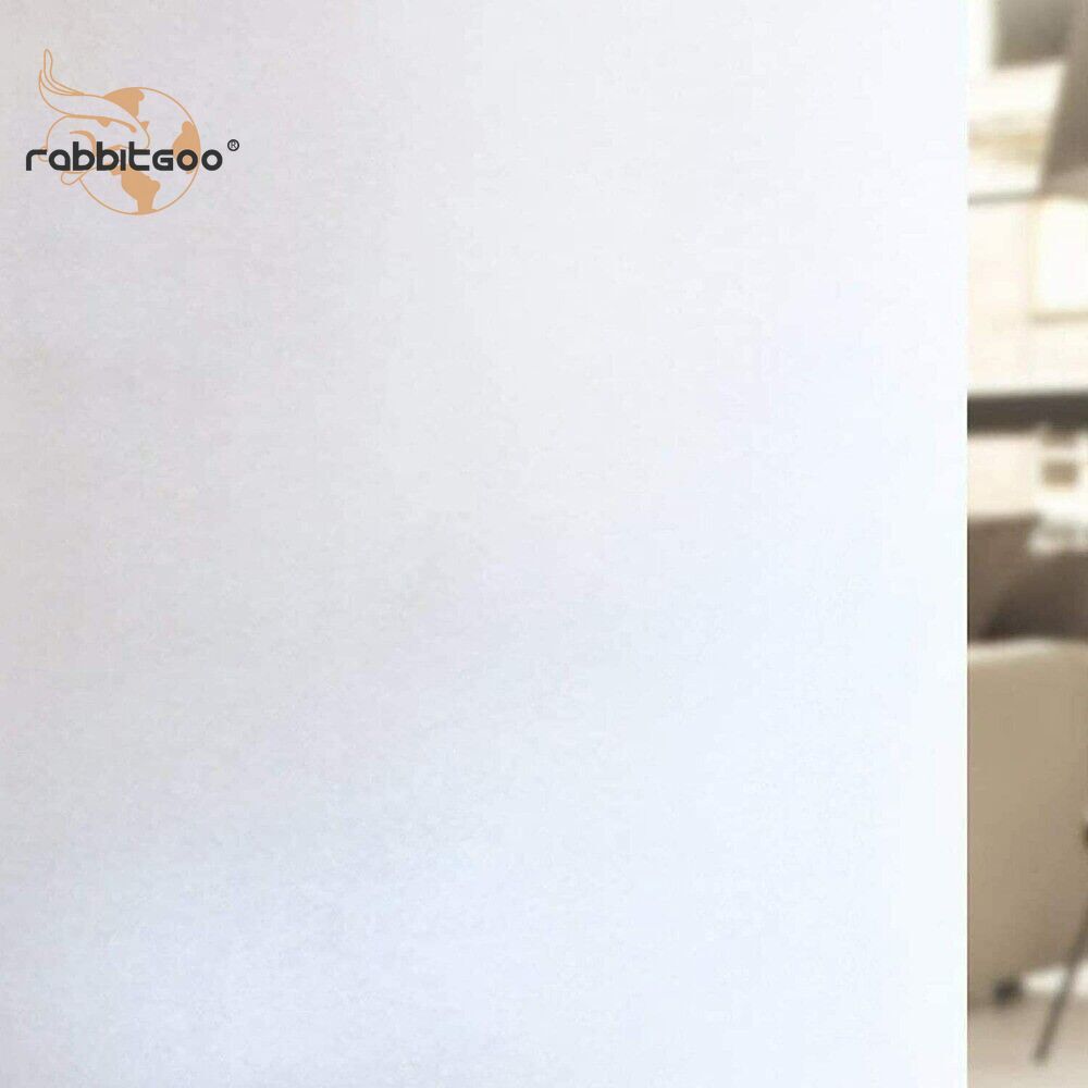 rabbitgoo White Window Film Opaque Privacy Static Cling Sticker Heat Control