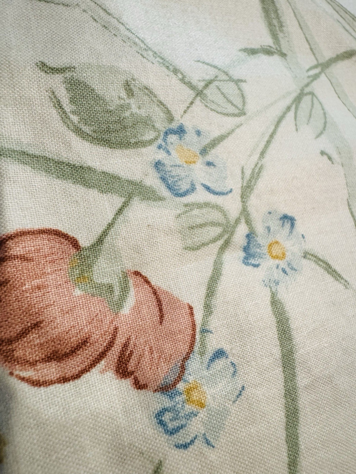 2 ~ Custom Polished Cotton Wildflowers Curtain Panels Rod Pocket Lined 75×84″ EA