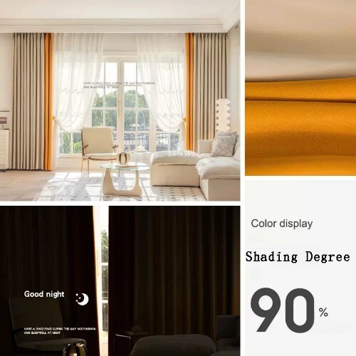 Light Luxury Blackout Curtains Large Area Room Curtain Drape High Shading 90%