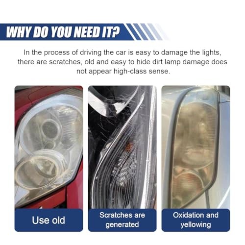 ZIMISI 11.88×48 Inches Car Headlight Tint Film, Self Adhesive Vinyl Dark Black