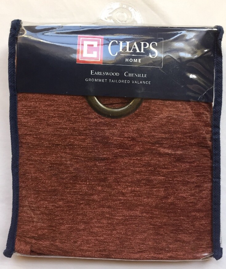 CHAPS Home Window VALANCE EARLSWOOD CHENILLE Size: 54″ x 16″ New SHIP FREE