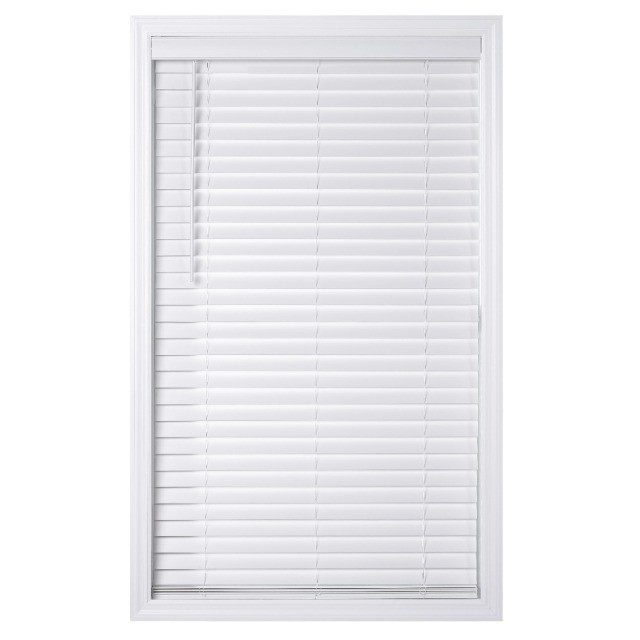 Better Homes & Gardens 2″Cordless Faux Wood Horizontal Blinds,White, 23″W x 48″L