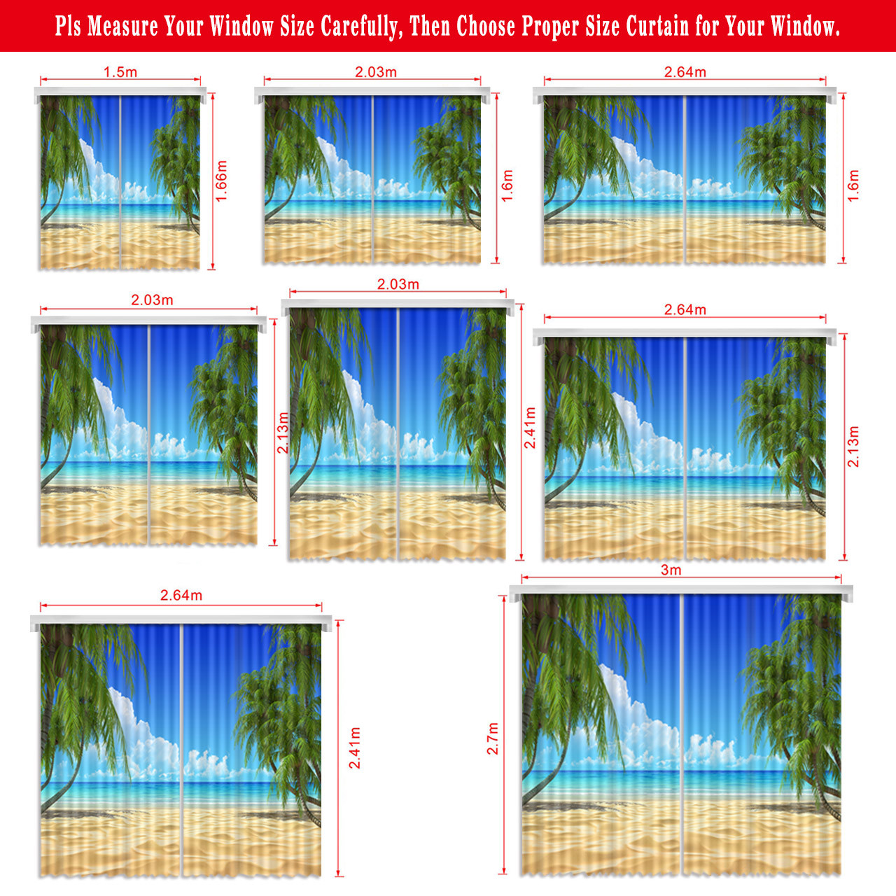 3D Sky Mountain Tree Reflection Window Curtains Mural Blockout Drapes Fabric New